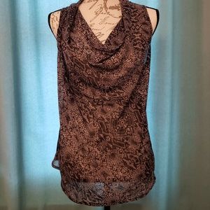 NWOT Larry Levine snakeskin style sleeveless shirt